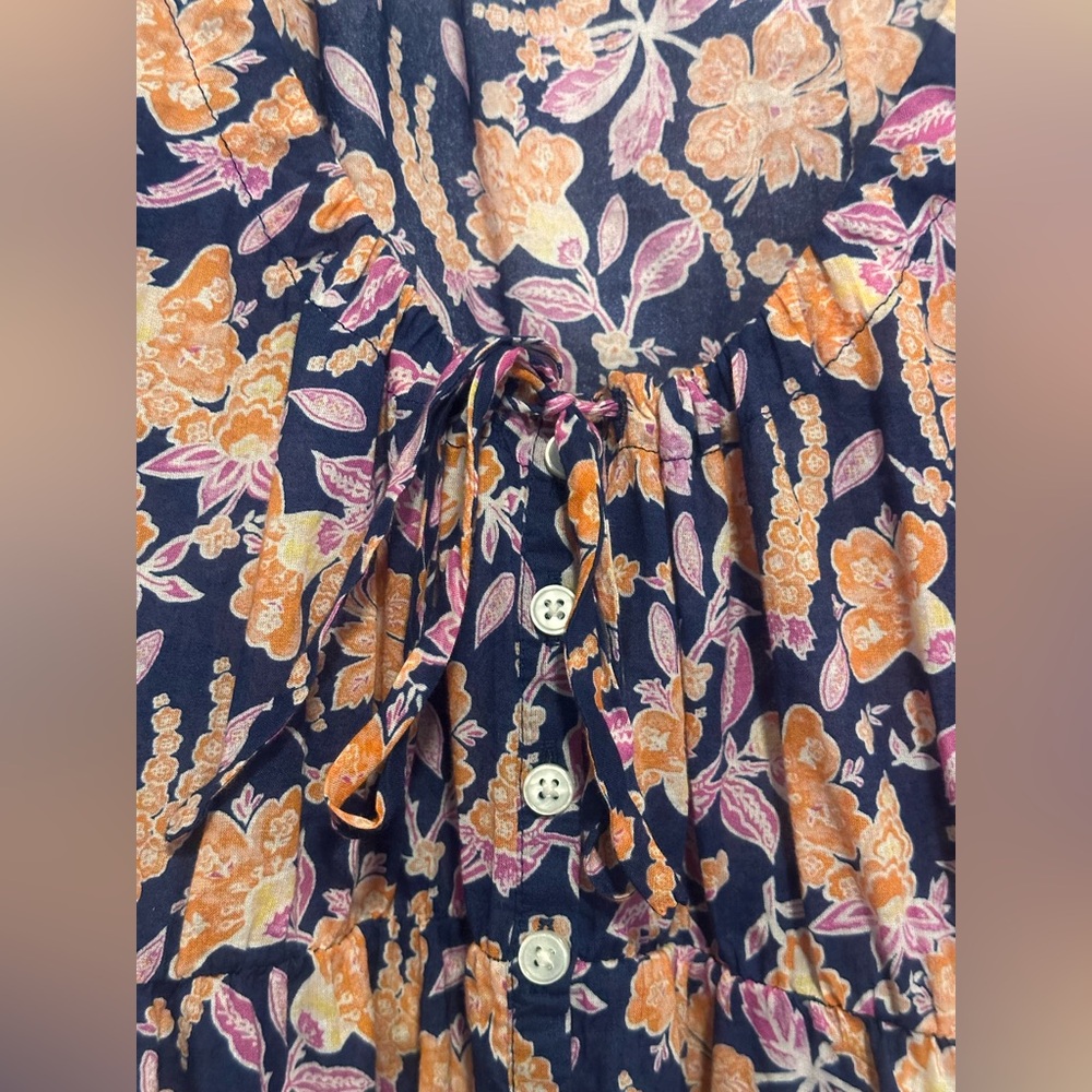 J. Crew Button-Front Cotton Voile Beach Dress in Painted Block Print - Picture 7 of 12